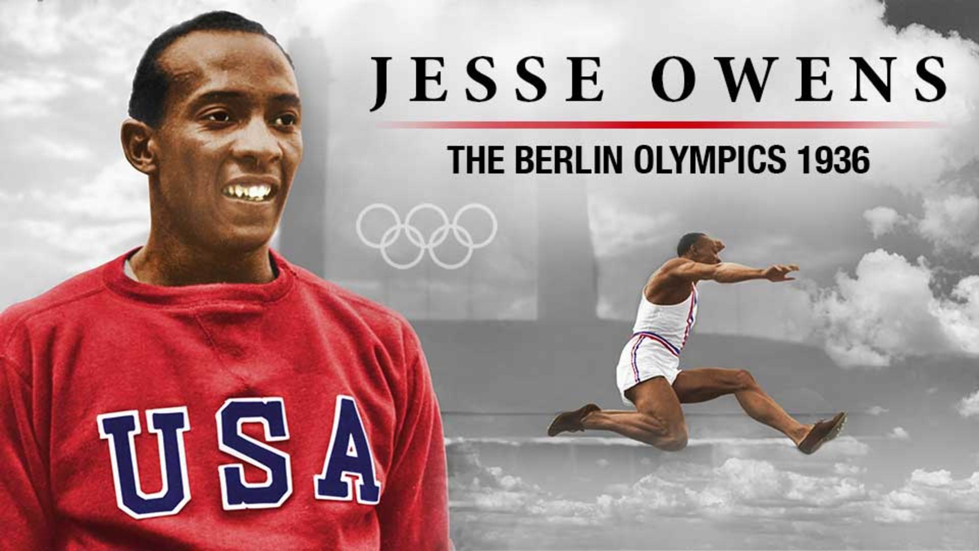 Jesse Owens at the Berlin Olympics in 1936 -